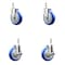 Service Caster 5 Inch 316SS Blue Polyurethane Swivel 12mm Threaded Stem Caster Brake, 2PK SS316TS20S514-PPUB-BLUE-M1215-2-TLB2 - alternate 1